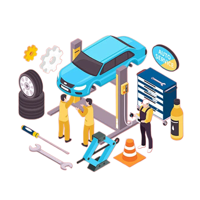 汽车轮胎修车漫画内的花瓣采集图片-老胡杂谈